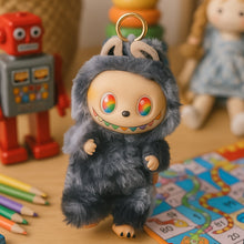 Black Plush Toy Cartoon Keychain with Hook Colorful Animal Black Have a Seat Vinyl Plush Blind Box  (1 Pc)